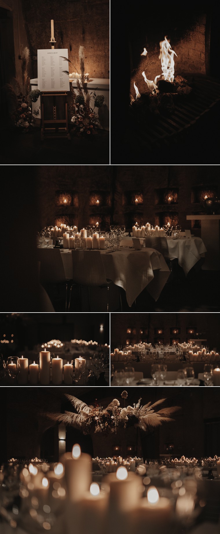 intiem bruiloft diner met kaarsen