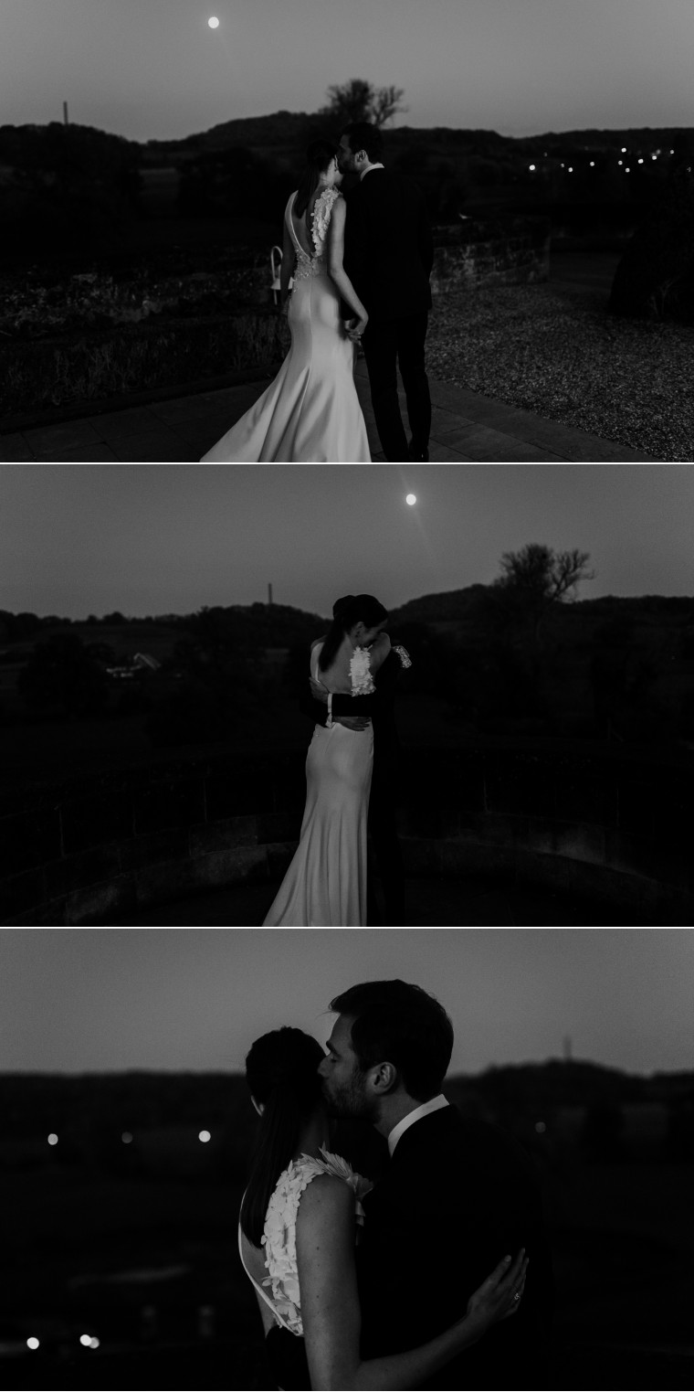 foto's in de nacht met volle maan