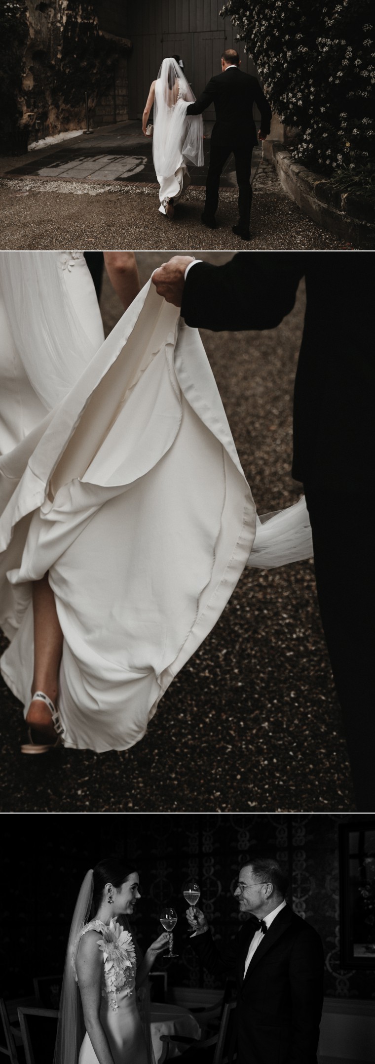 bruidsfotograaf limburg fotografeert lopende bruid